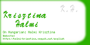 krisztina halmi business card